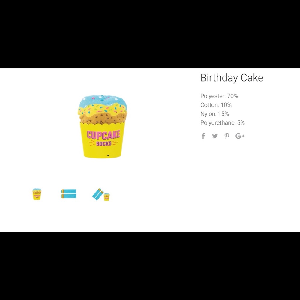 SUKENO CUPCAKE SOCKS. TWO PAIR. OS